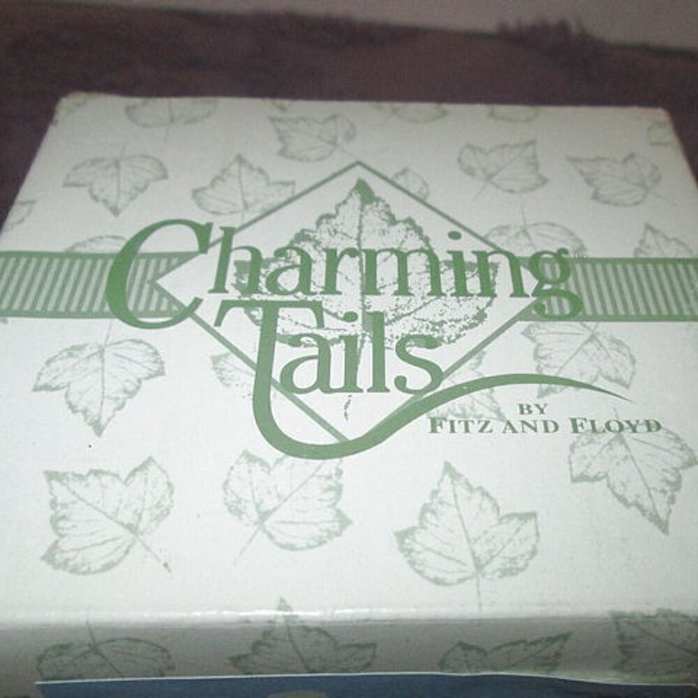 Charming Tails Christmas Stockings Were Hung Figurine Fitz And Floyd Holiday Box - Picture 12 of 12